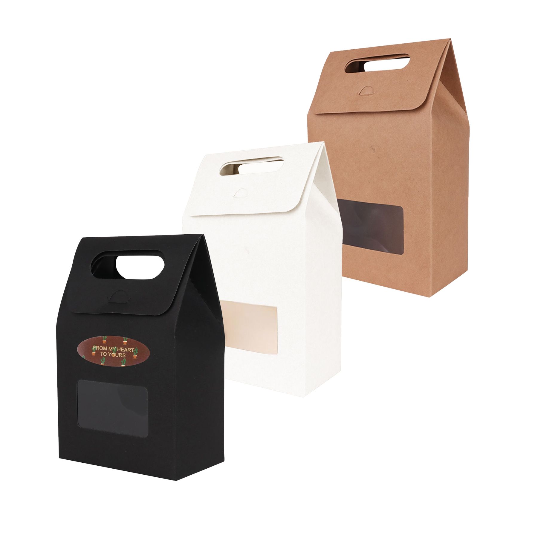 Die cut Handle Bag with Window(135x200x75mm )